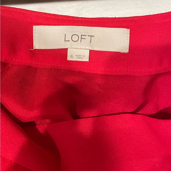 Loft red pleated skirt - Picture 3 of 6